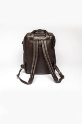 Sac à dos en cuir Steve McQueen Matt 7 marron foncé